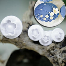 Load image into Gallery viewer, 4 Piece Set - Plum Flower Shape Pastry Decorating Tools