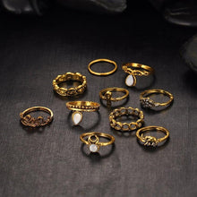 Load image into Gallery viewer, Bohemian Ring Stack - 10 Ring Set