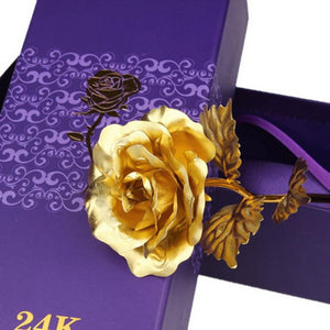 24k Gold Foil Rose - With Box