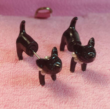 Load image into Gallery viewer, Black Cat - Stud Earrings

