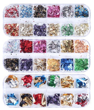 Load image into Gallery viewer, 12 Pack Nail Art Foil Paper
